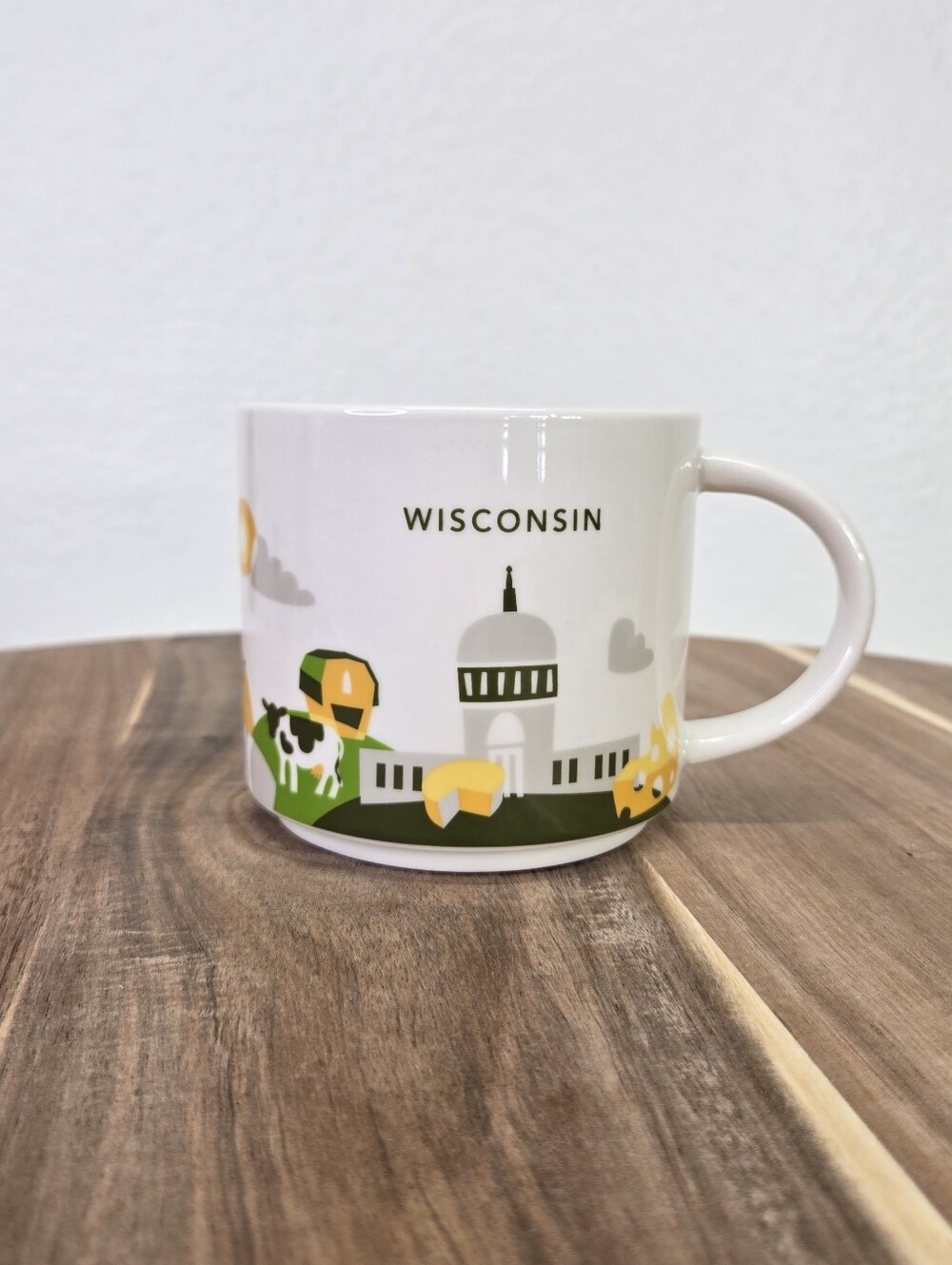 Starbucks Wisconsin You Are Here Collection YAH Coffee Mug Tea Cup 14 oz 2015